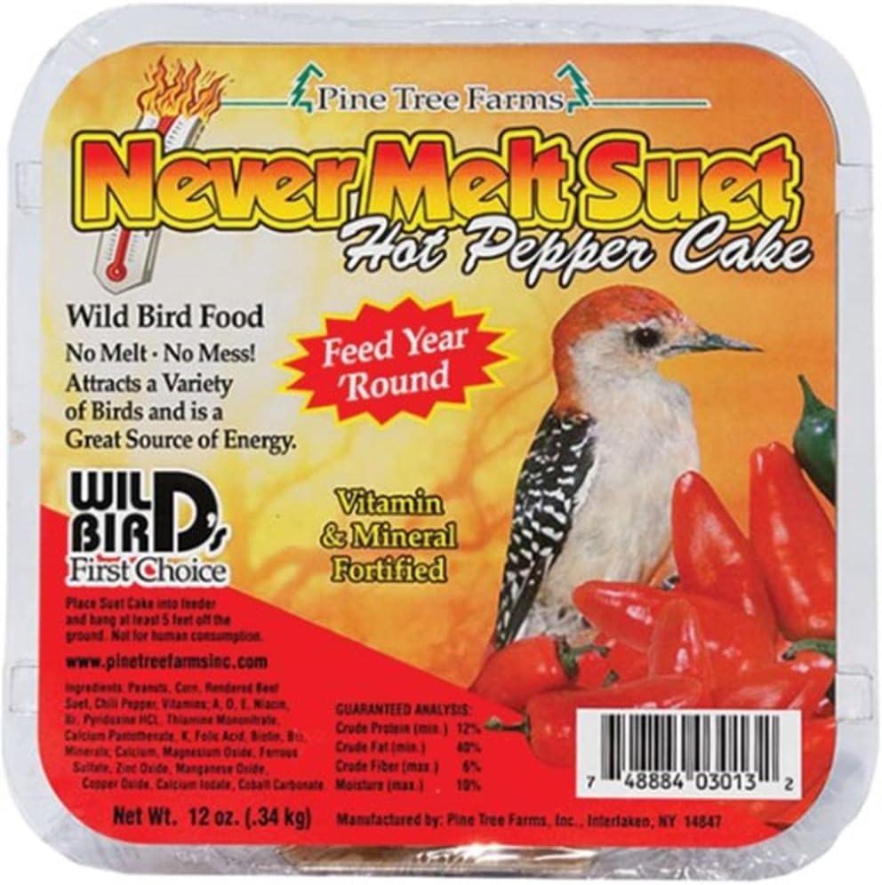 Pine Tree Farms Never Melt Suet Hot Pepper Bird Food Pack
