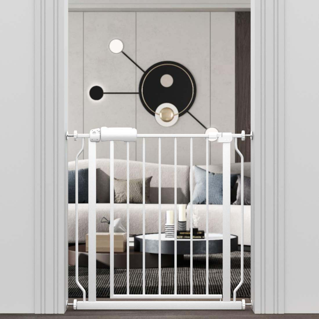 Narrow Walk Through Baby Gate with Auto Close Feature for Safety