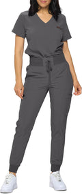 Monarch Uniforms Slim Fit Stretchy Scrubs Women's Jogger Set - Tuck-In