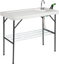 Portable Fish Cleaning Table with Sink by VINGLI