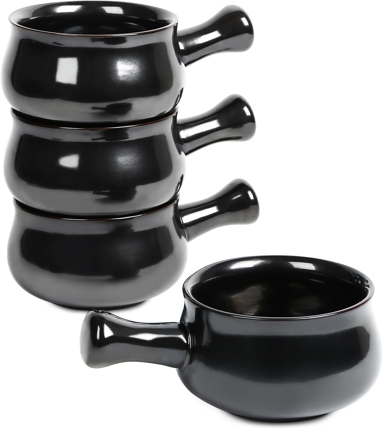 Vicrays French Onion Soup Bowls with Handles, 26 Ounce Set