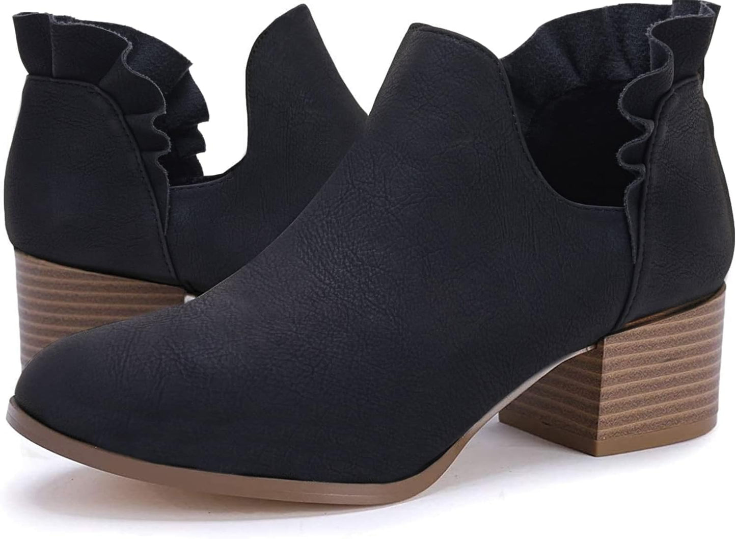 Fashare Womens Fall Cutout Booties Stylish Ankle Heels Shoes
