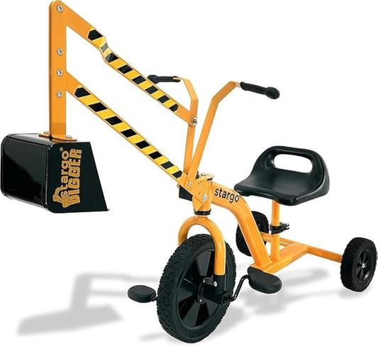 Kids Excavator Sand Digger Tricycle with Pedals for Fun
