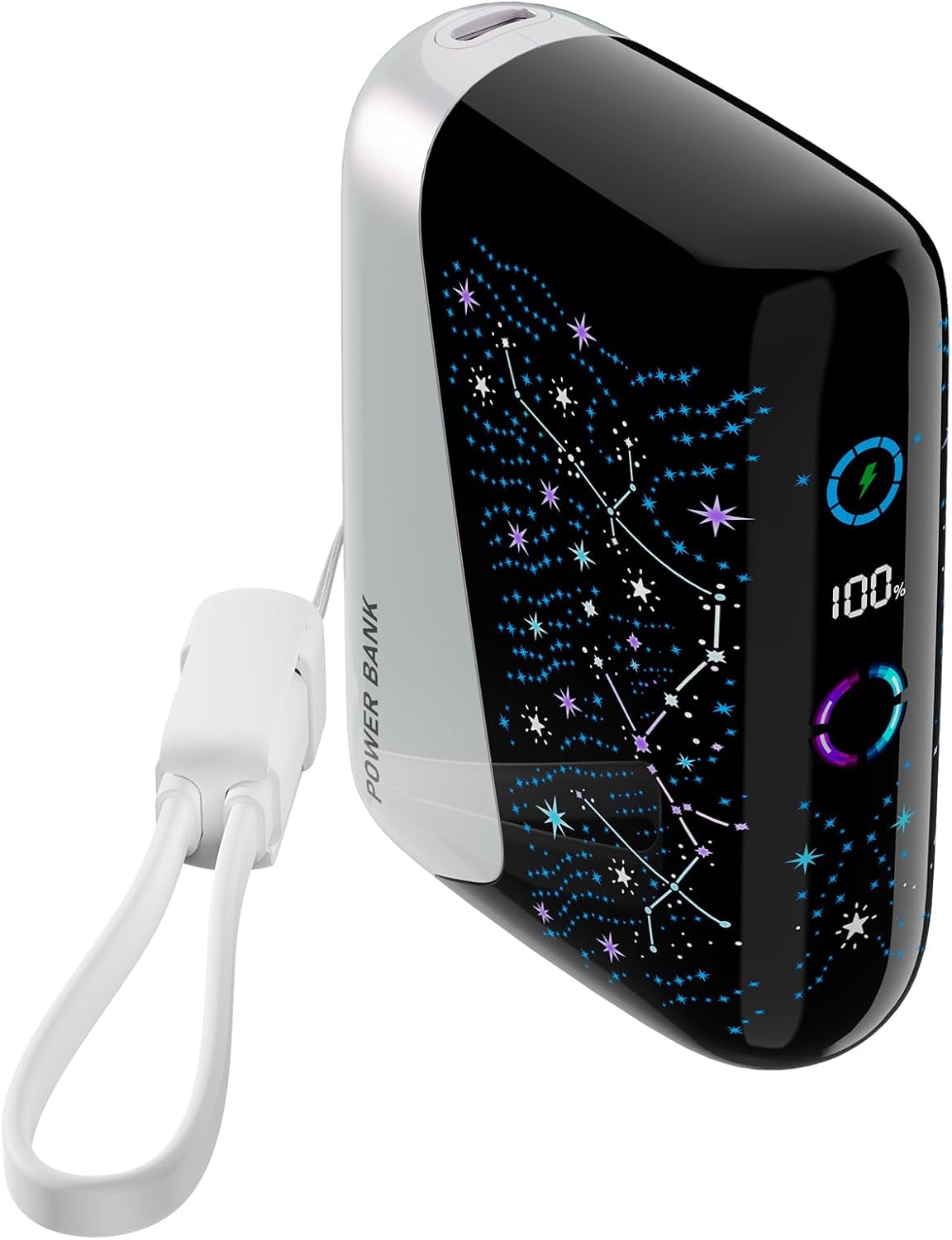 2025 Galaxy Portable Charger with Built in Cables and 12000mAh