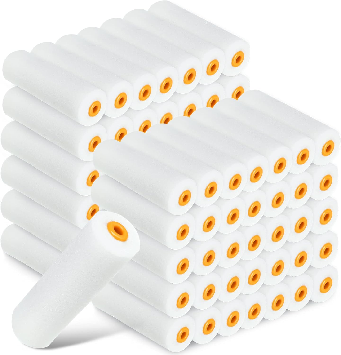Nuogo 120 Pcs 4 Inch Foam Paint Roller Refills for Smooth Finishes