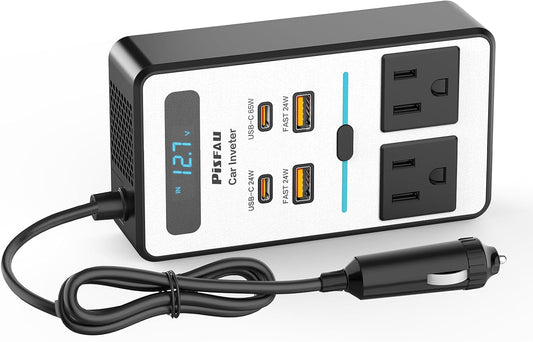 200W Car Power Inverter: Fast Charging on the Go!