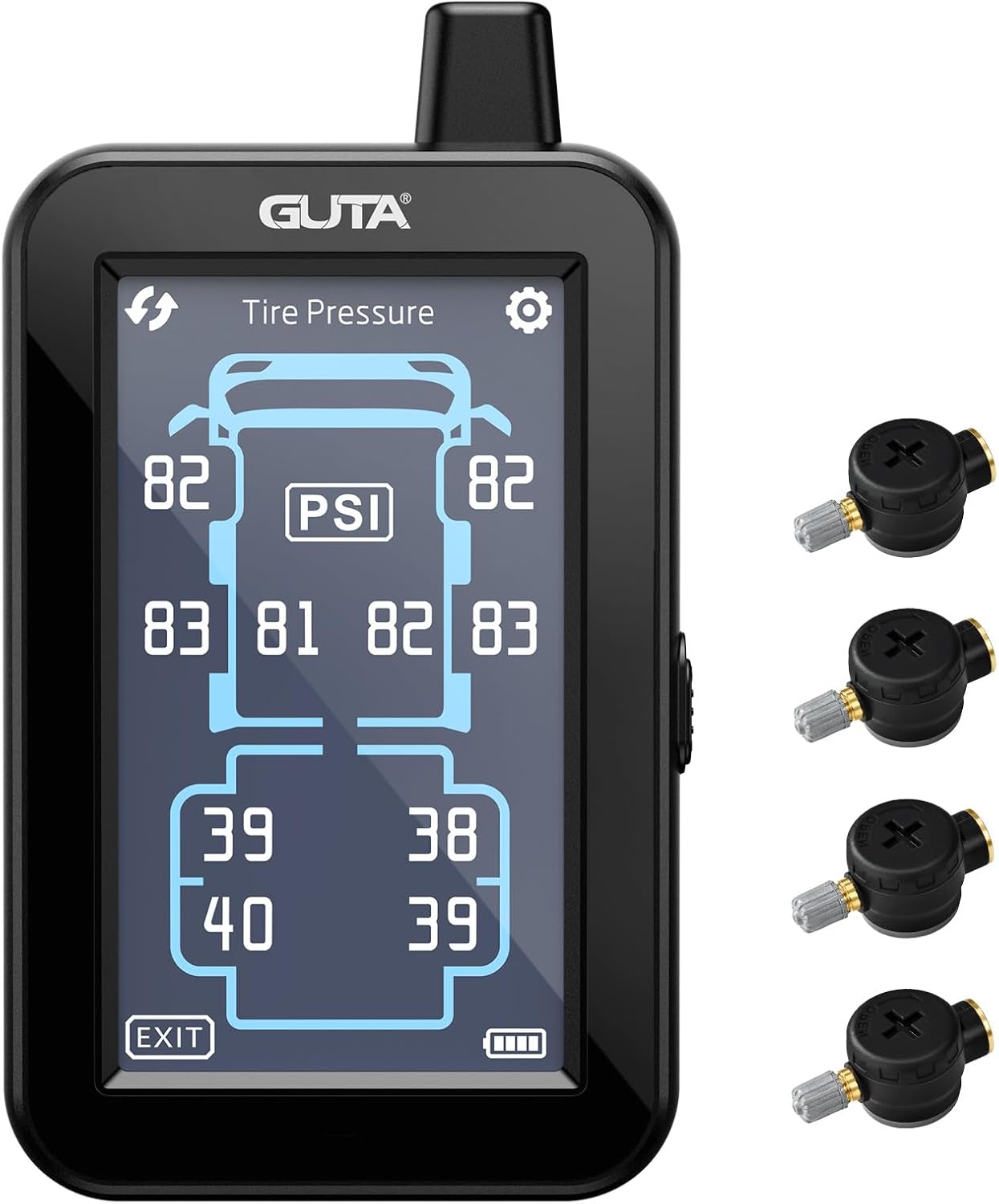 GUTA Tire Pressure Monitoring System with Color Touchscreen Display