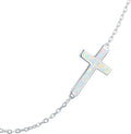 Faith Cross Necklace for Women in 925 Sterling Silver with Birthstone