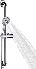 Stainless Steel Grab Bar Set with Handheld Shower Head and Hose