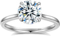 Moissanite Engagement Rings for Women - D Color VVS1 Sparkle White