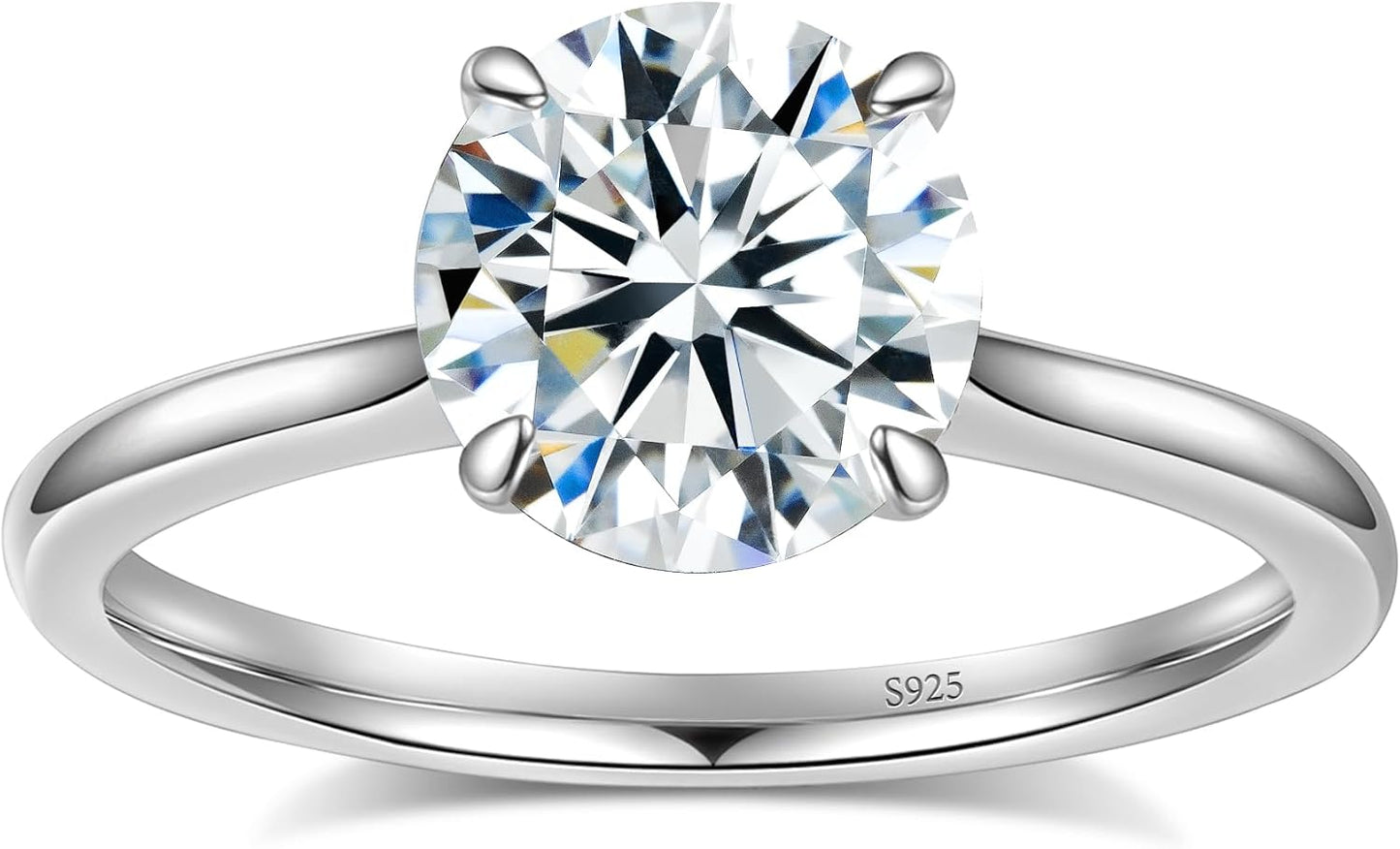 Moissanite Engagement Rings for Women in 18K Gold Plated Style