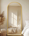Full-Length Floor Mirror with Stand 58in x 18in - Arched Full Body