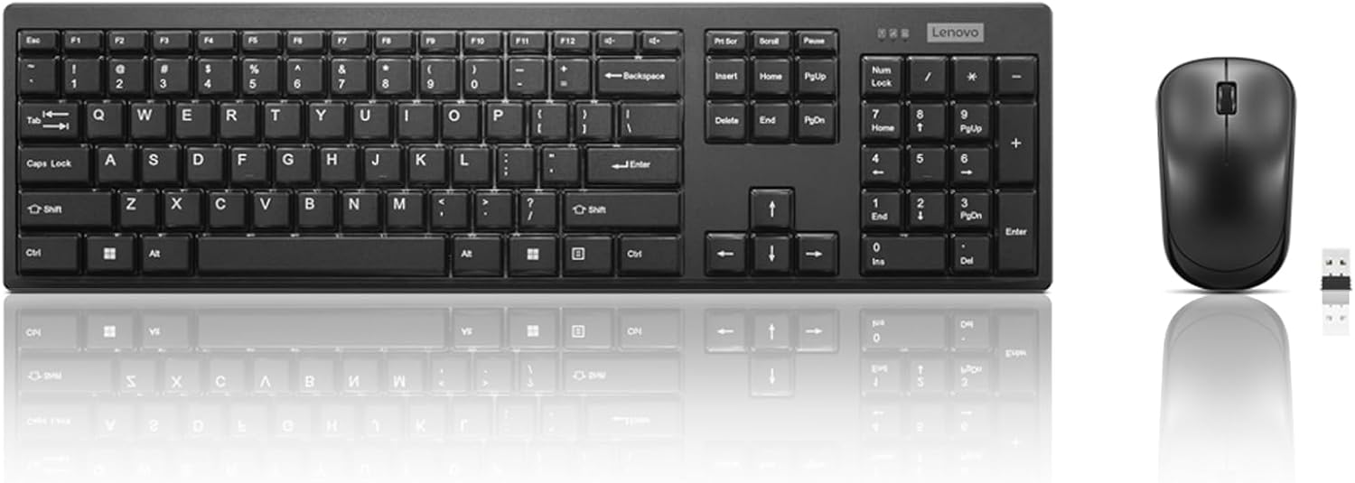 Lenovo 100 Wireless Combo - Spill Resistant & Compact
