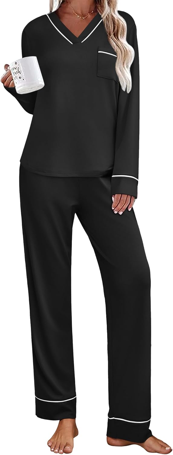 Ekouaer Women's Pajamas Sets for Comfortable Sleep and Lounge