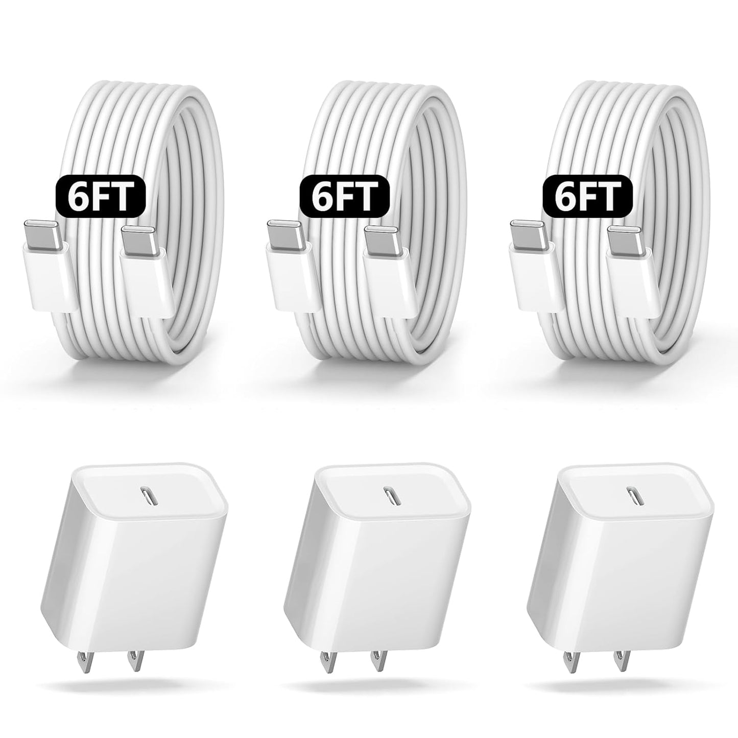 Lightning-Fast Charging Set for Apple Devices | 20W Charger + 6FT Cable