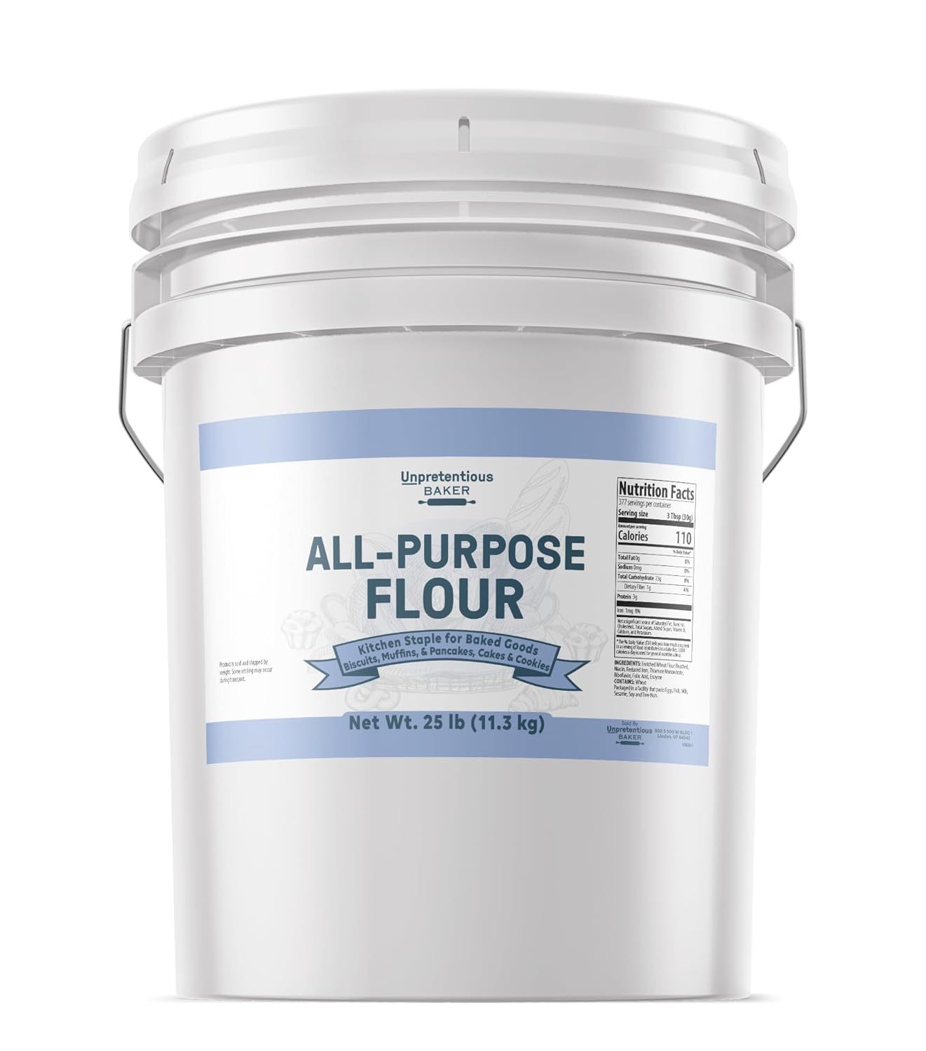 Unpretentious All Purpose Flour in 5 Gallon Resealable Bucket