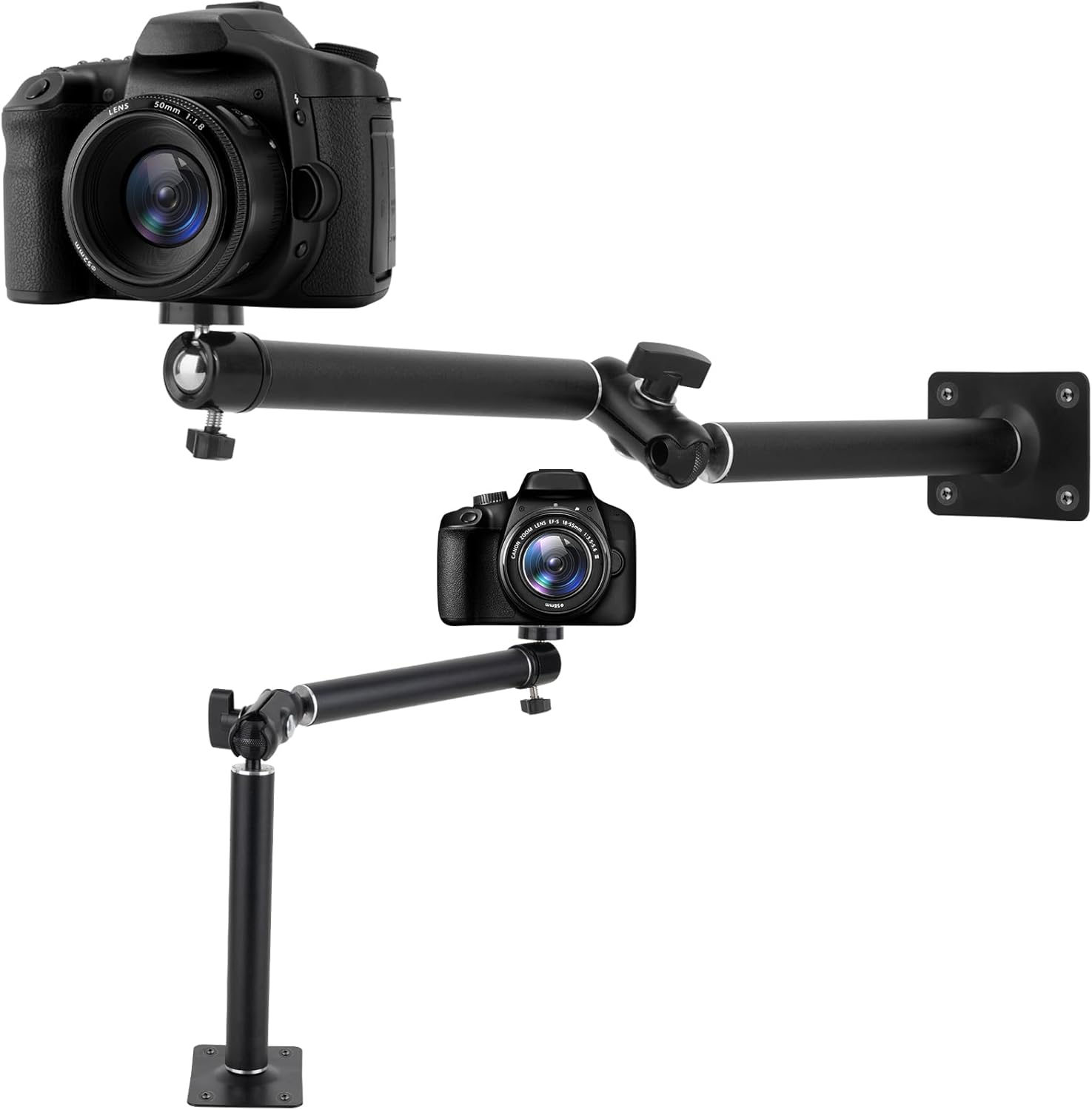 Articulating Wall Mount Camera Arm for Digital and Security Use