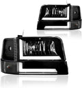 LED DRL Headlight Assembly for 1992-1996 Ford F150 F250 F350