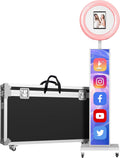 MWE Portable Photo Booth Machine with RGB Ring Lights and Custom Logo