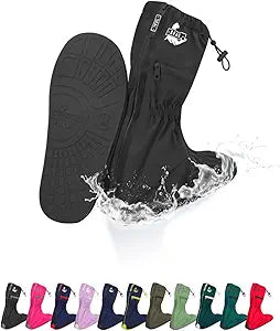 Waterproof Shoe Covers with Slip Resistant Sole for All Weather
