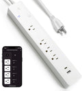 Geeni Multi Outlet Plug In Smart 4 Outlet Wall Plug Plus 2 USB Ports