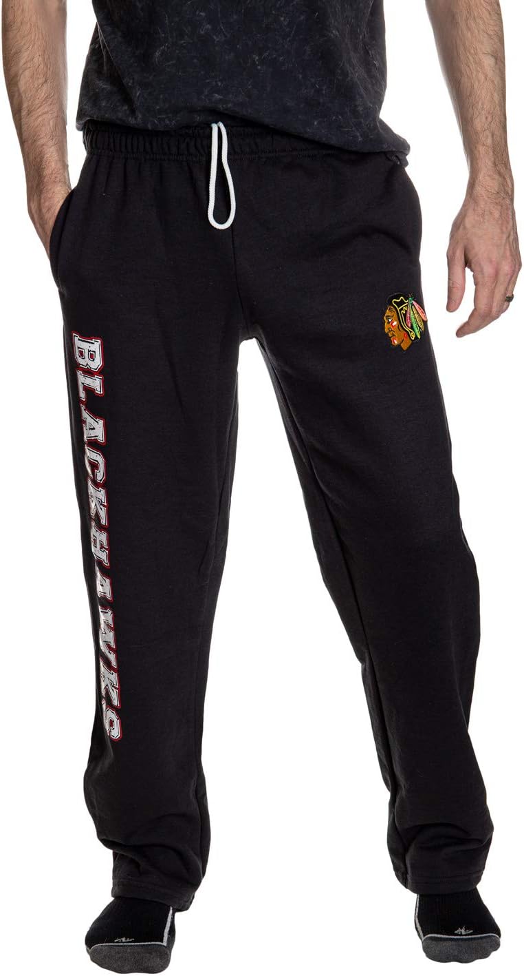 NHL Men's Premium Fleece Official Team Sweatpants for Comfort