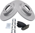 TRQ Rear Brake Pad & Rotor Kit Compatible with 2003 Mazda Protege