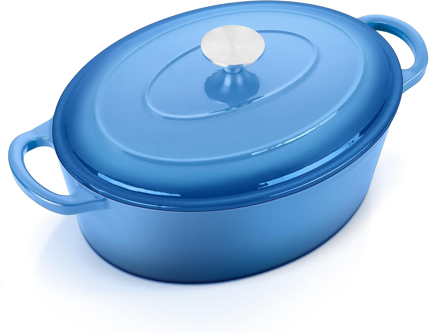E-far 7QT Oval Dutch Oven Pot for Baking and Cooking Needs