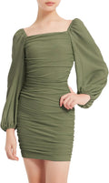 EXARUS Girls Ruched Bodycon Dress Teen - Stylish Party Mini