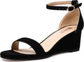 Wedge Sandals Heels for Women Open Toe with Ankle Strap - Dressy Shoes