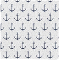 Anchor Dots Blue Grey Cocktail Napkins - 3-Ply Paper, 20 Pack - Boston International