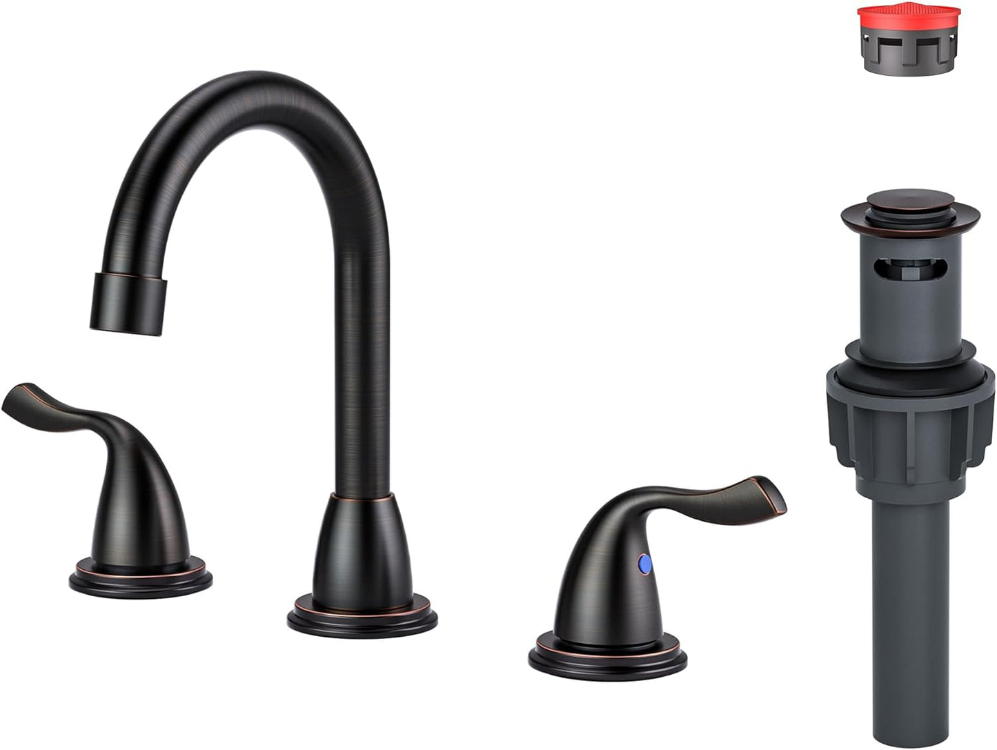 ARCORA Bathroom Sink Faucet 3 Hole Oil Rubbed Bronze Design