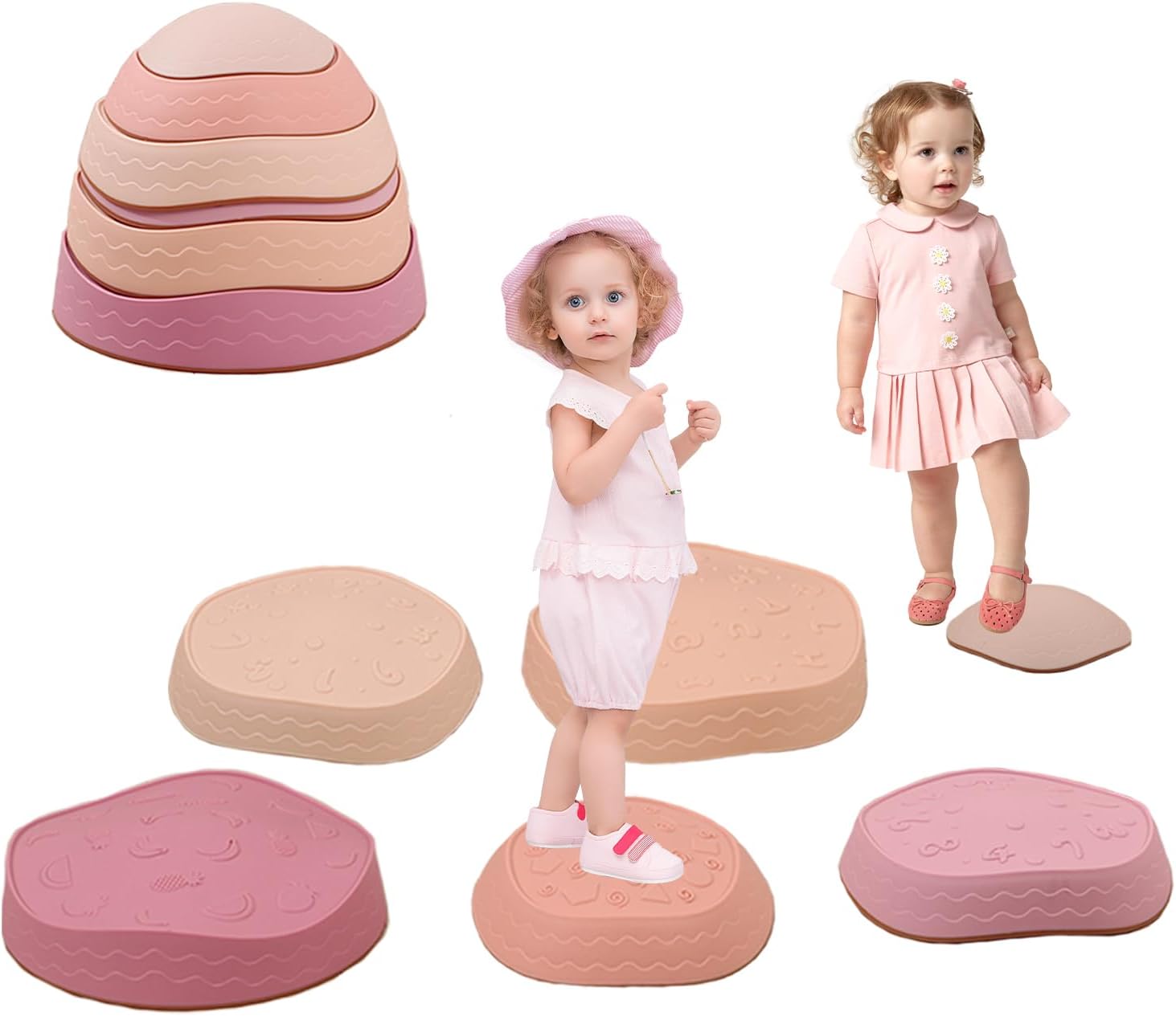 Fanboxk Stepping Stones for Kids - Non-Slip Balance Toys