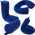 Twist Memory Foam Travel Pillow (Sapphire) - Adjustable Neck Support