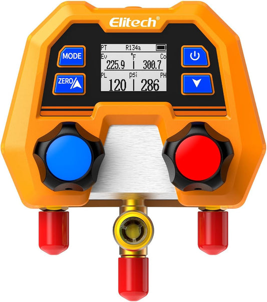 Elitech Digital Manifold Gauge for HVAC Systems - Accurate & Durable