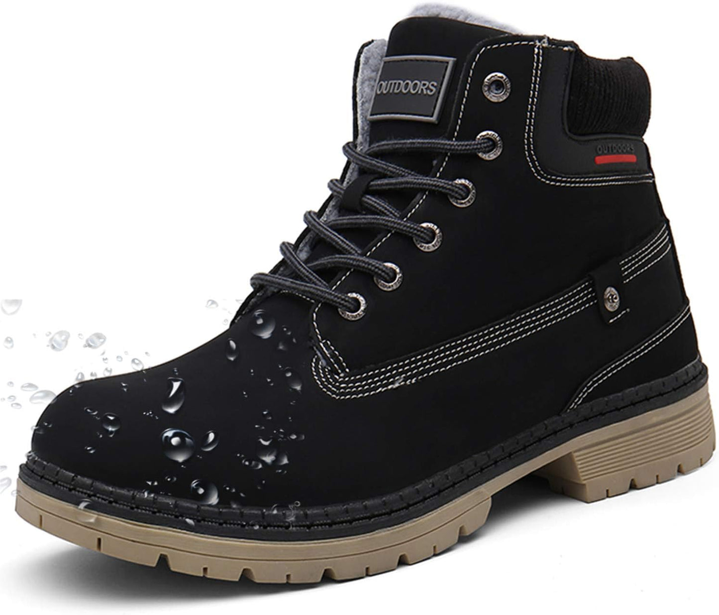 Eagsouni Mens Womens Snow Boots Warm Fur Lined Ankle Booties