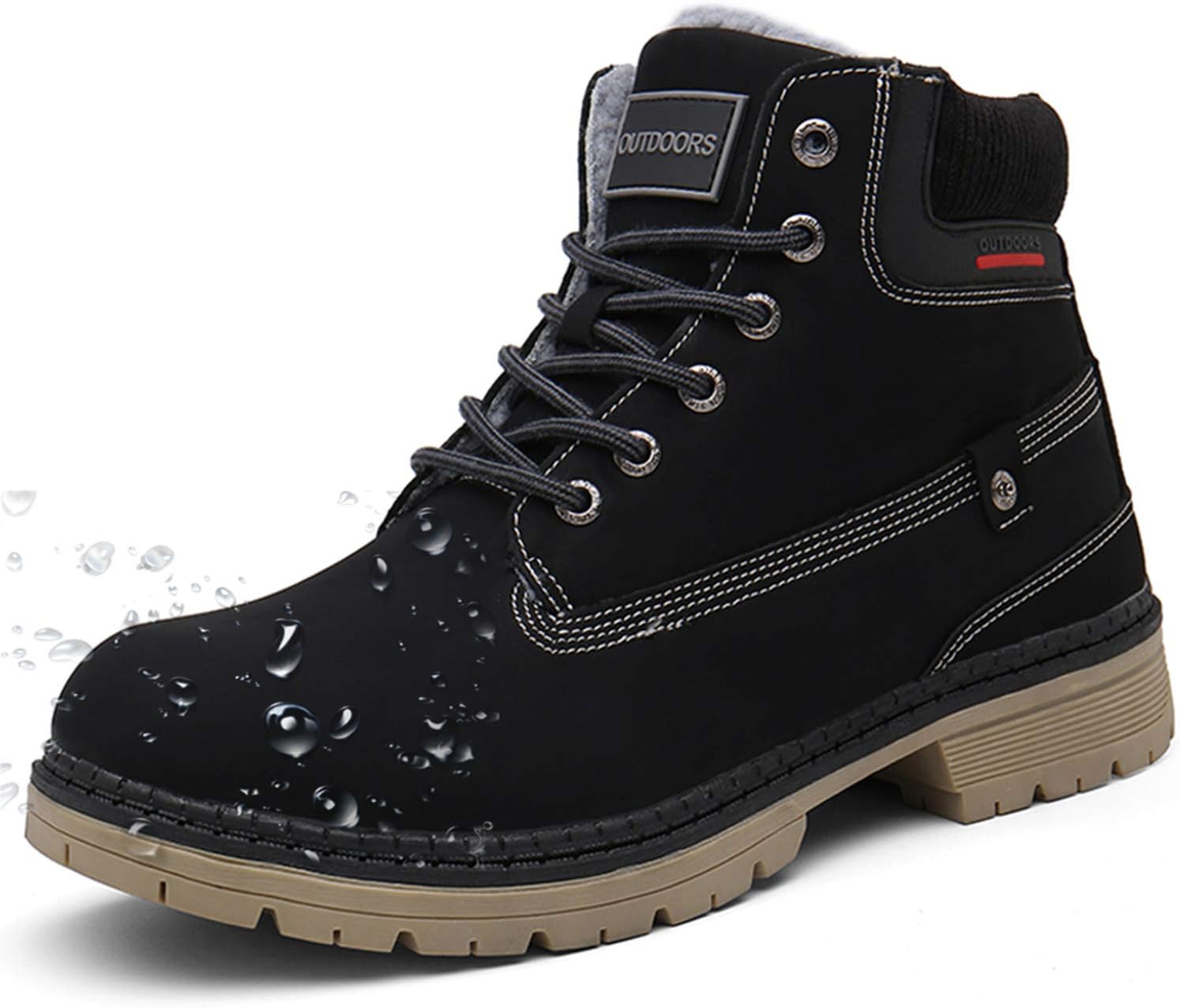 Eagsouni Mens Womens Snow Boots Warm Fur Lined Ankle Booties