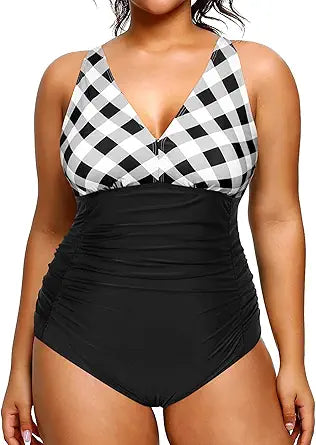 Aqua Eve Plus Size One Piece Swimsuits for Tummy Control