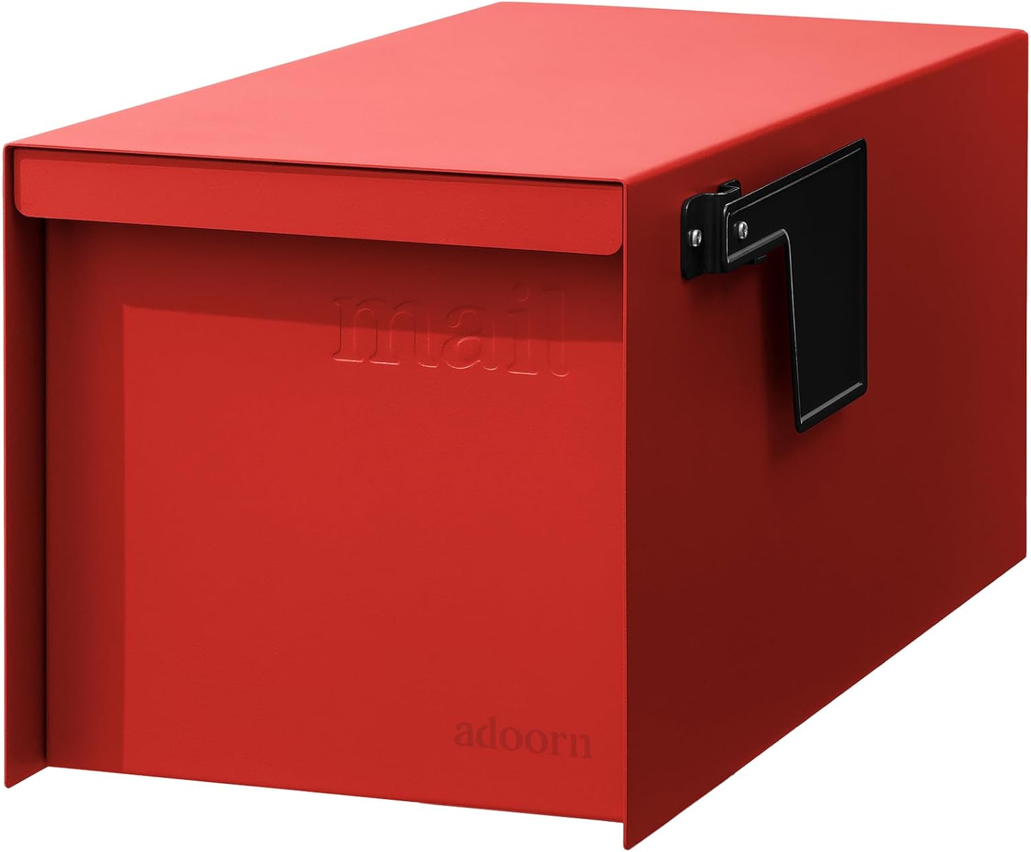 Adoorn Post Mount Mailboxes: Large Weatherproof Red Mailbox