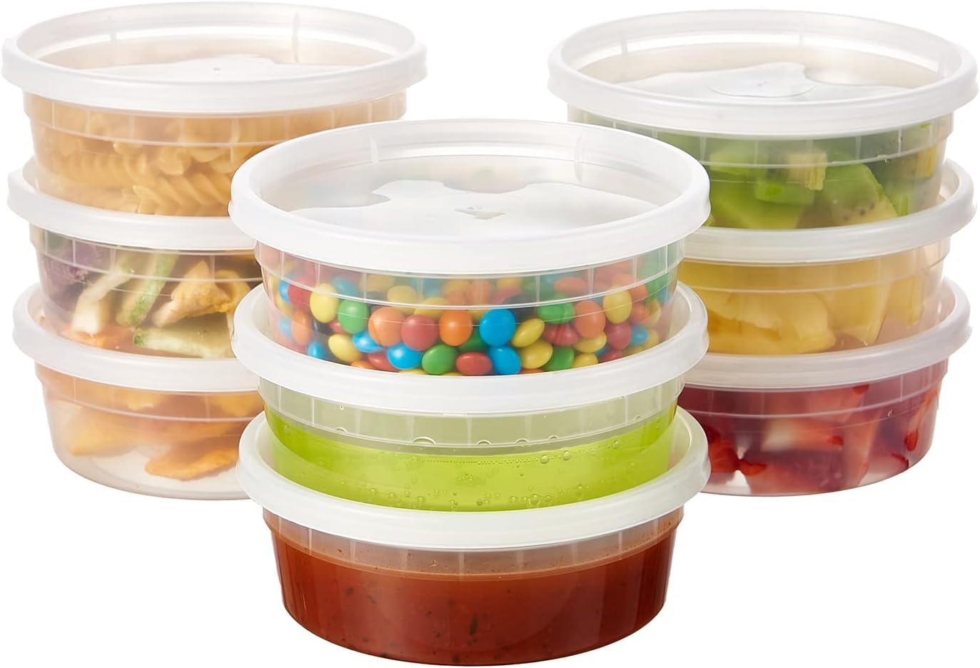 240Set 8oz Plastic Deli Food Storage Containers for Meal Prep