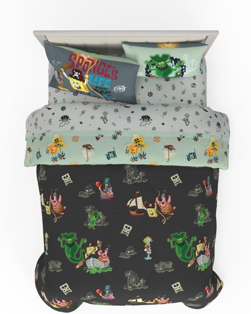 The Spongebob Movie Bedding Set for Kids - 7 Piece Full Set