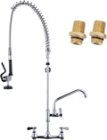 43in Height Commercial Kitchen Sink Faucet with Pre-Rinse Sprayer