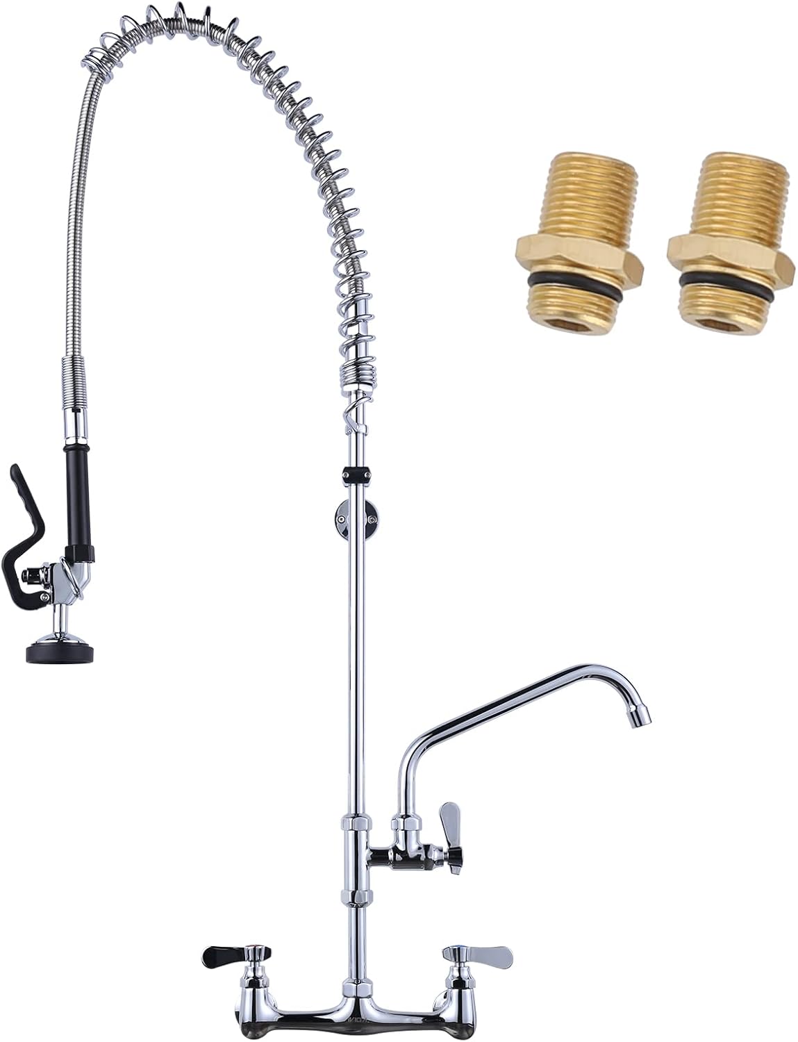 43 Inch Commercial Kitchen Sink Faucet with Pre-Rinse Sprayer