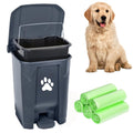 Dog Poop Trash Can for Outdoors - Large Capacity with Lid
