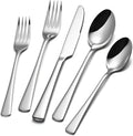 KINGSTONE Silverware Set 30-Piece Flatware Set for 6 - Mirror Polished