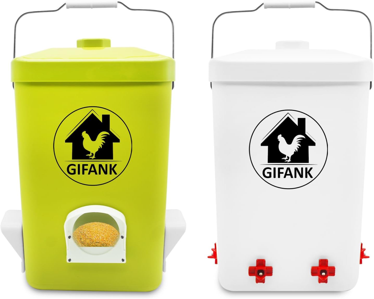 Automatic Chicken Feeder and Waterer Set for Easy Coop Care