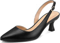mysoft Women's Slingback Kitten Heels Pointed Toe - Comfortable Style