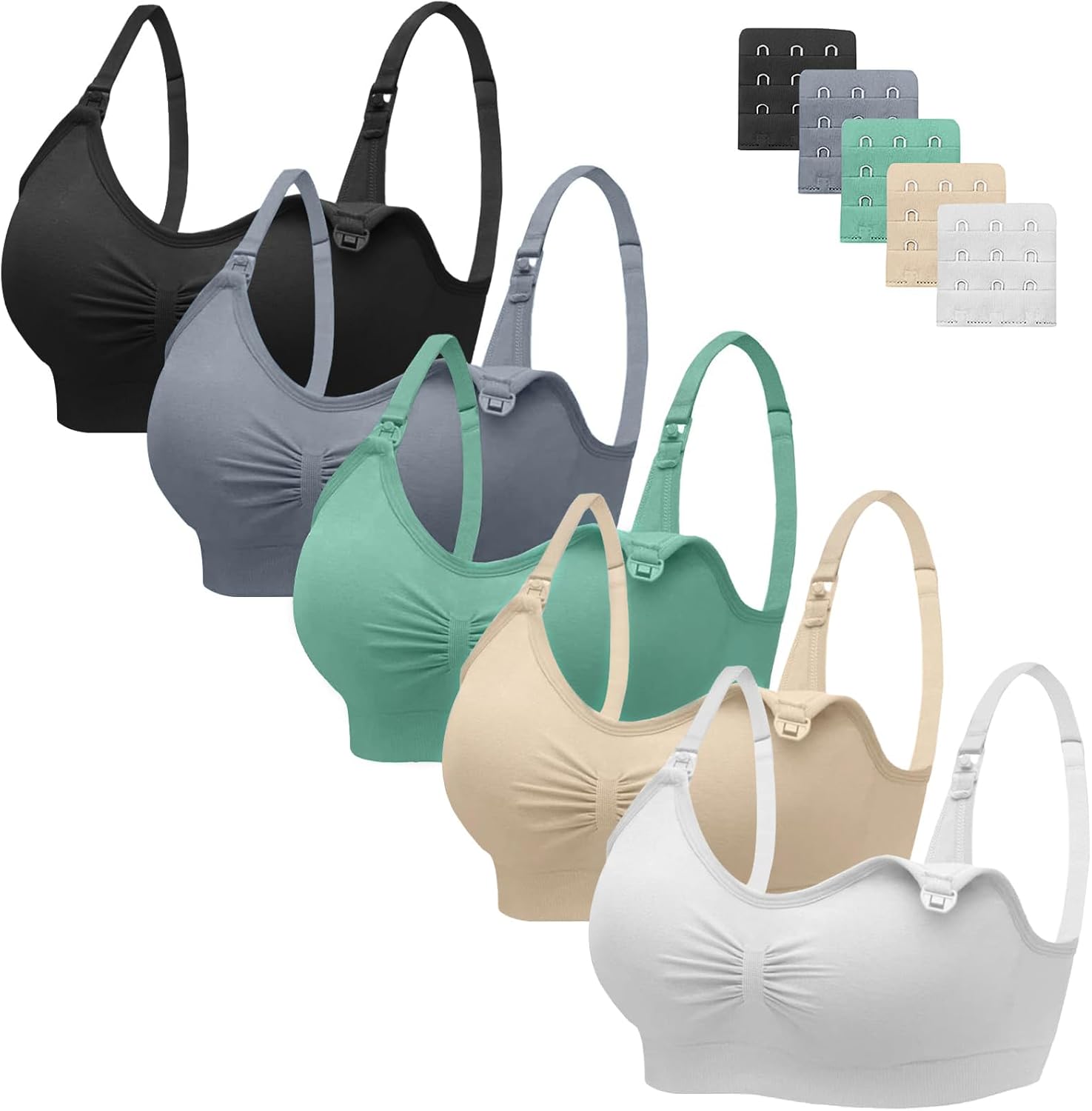 Angelhood Nursing Bra 5 Pack for Comfortable Maternity Wear