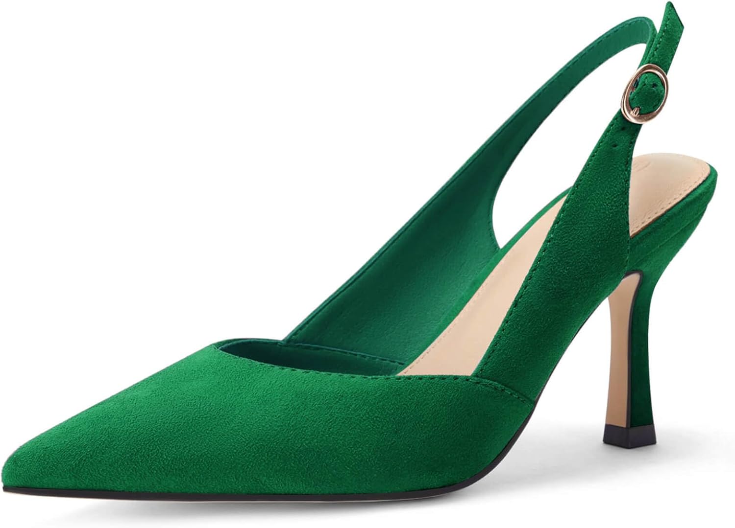 Rilista Women's Slingback Kitten Heels for Wedding and Parties