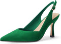 Women's Slingback Kitten Heels Closed Pointed Toe Pumps - Vintage